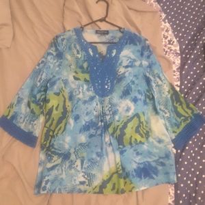 Women's Jones New York 3/4 Sleeve Size Medium top